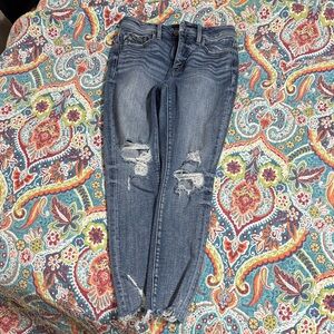 Buckle Women's Distressed Skinny Jeans - Blue